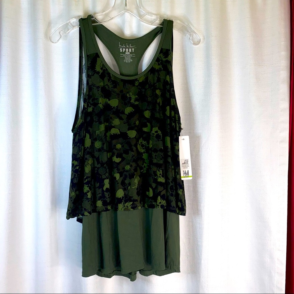 Nicole Miller Sport Double Layer Active Tank XL 🆕